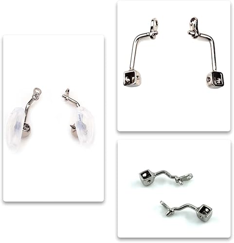 Miniatura 3 de Almohadillas de nariz para anteojos, brazo de metal de repuesto, puente de nariz tipo atornilladoempujador, parte de gafas para gafas, lentes de