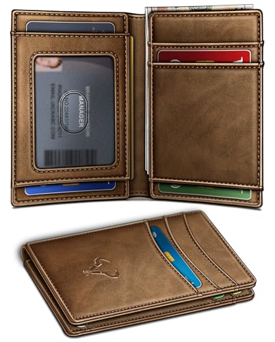Image of BULLIANT Slim Wallet For Men 12Cards,Magnetic Flip Build-in Money Clip Airtag Compatible-RFID Blocking