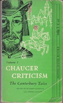 Mass Market Paperback Chaucer Criticism Volume I the Cantebury Tales Book