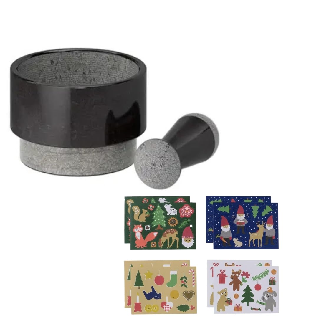 IKEA ÄDELSTEN Marble Pestle & Mortar - Black -1