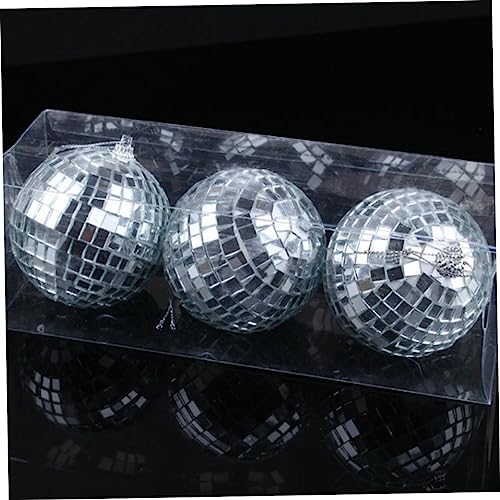 Ciieeo - 6 bolas espejadas plateadas para decoración de fiestas, bodas, festivales temáticos y discotecas miniatura 4