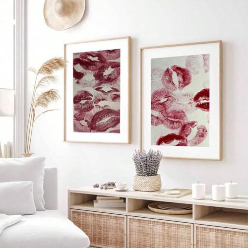 Décoration murale bisous rouges pour réveiller un mur blanc