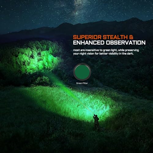 ACEBEAM T29 Ultra Long Range Hunting Flashlight 1531 Yards Throw, 2900 High Lumens Flashlight Rechargeable, Dual Switch Tactical Flashlight, Super Bright LED Flashlight for Emergency, Camping, Hunting - Thumbnail 6