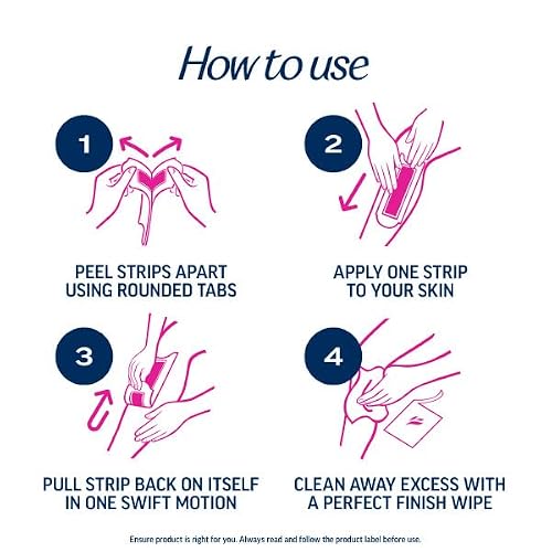 Veet Leg and Body Hair Remover Cold Wax Strips, 40 ct (Pack of 3)