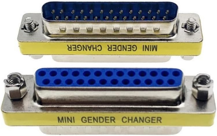 2pcs Rs232 Serial Cable 25 Pin DB25 Male to Female Gender Changer Coupler Adapter Connector