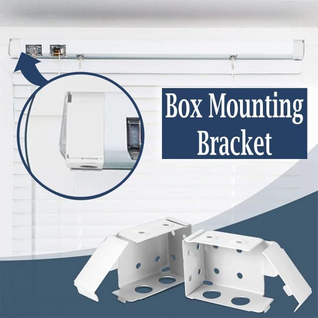 Venetian Blind Fittings Brackets For 50mm Venetian/Wood Blind, White, 66 x 46 x 28mm - Image 2