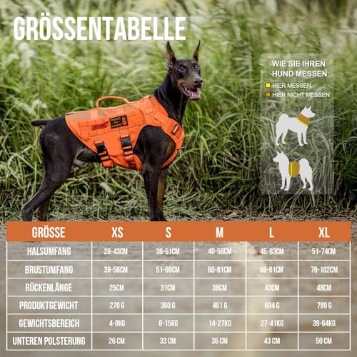OneTigris No-Pull Hundegeschirr, AIRE MESH Einstellbar Sicherheitsgeschirr Ultra Atmungsaktiv für Große/Mittlere Hunde Brustgeschirr Hundeharness mit 2 Griffe Hundeweste