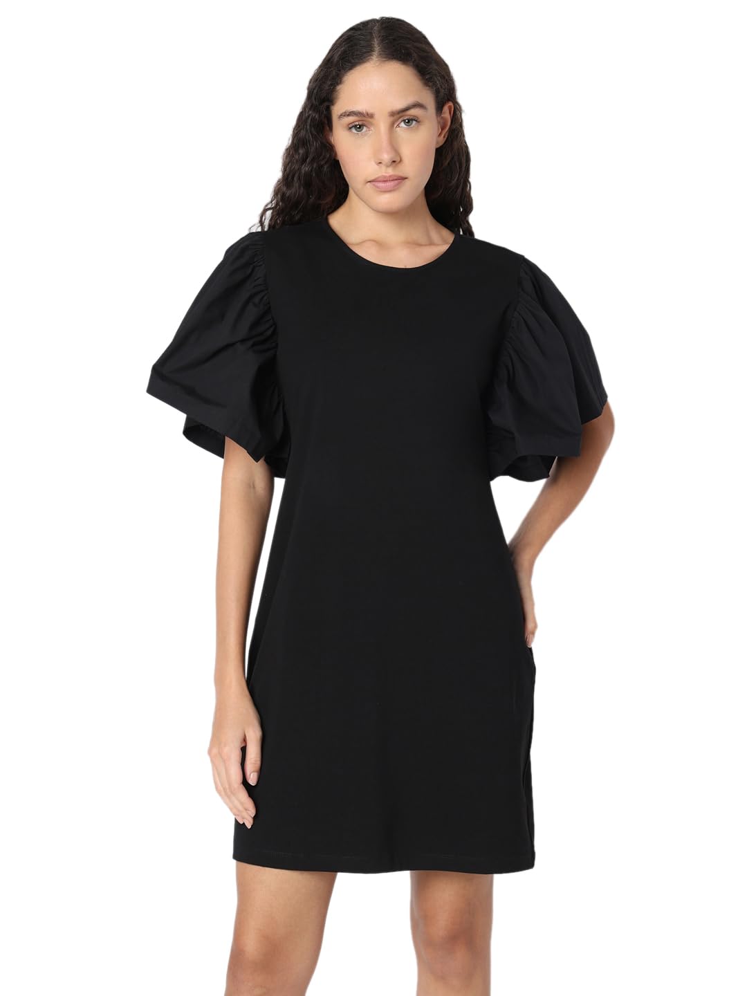 vero moda Women's Cotton Sheath Above The Knee Dress-picture-39