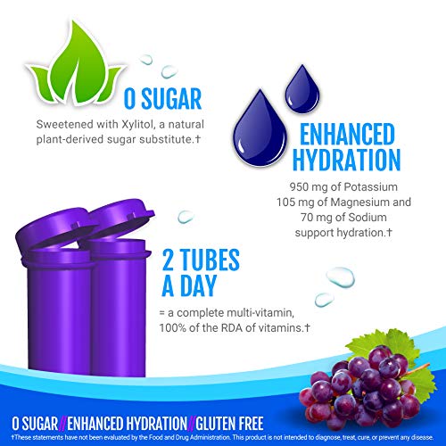 Zipfizz Healthy Energy Drink Mix, Hydration With B12 And Multi Vitamins, Grape, 20 Count #TOP4