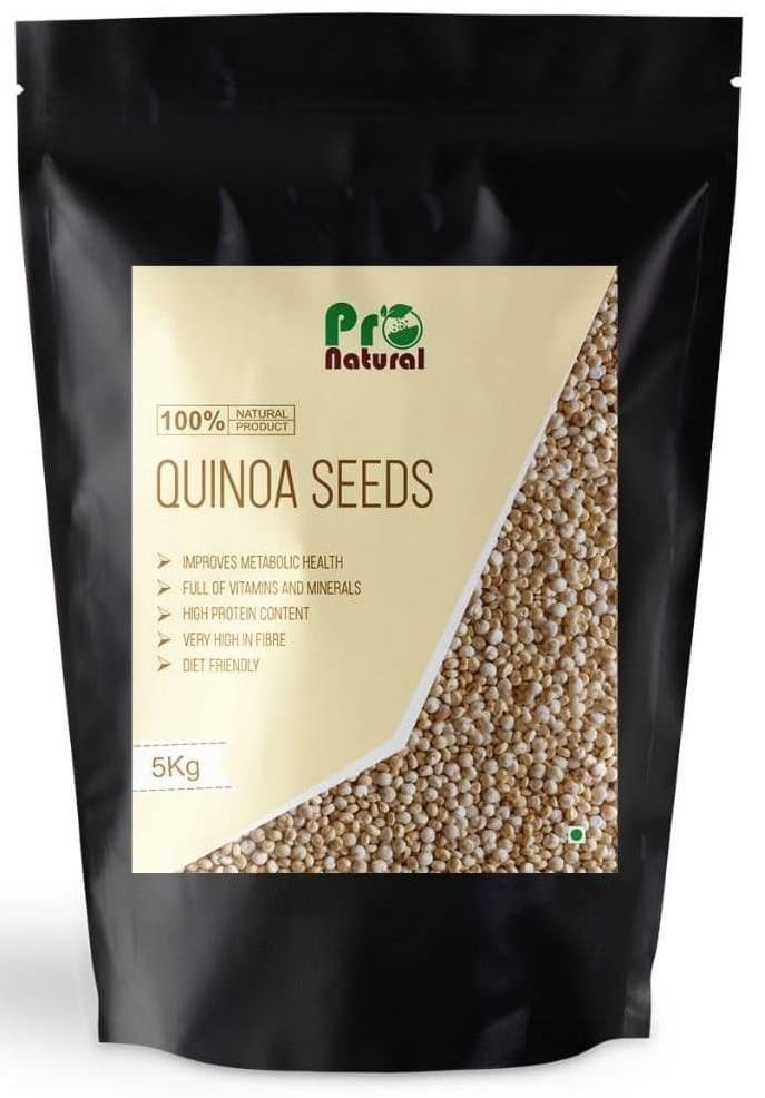 Pronatural Premium Quinoa Seeds 5 kg | High Protein, Calcium Rich Superfood | Gluten Free Whole Grain for Weight Loss, Muscle Gain & Healthy Diet | 100% Natural-image-6