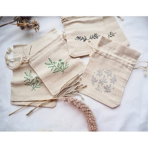 Lot de 50 sacs cadeaux en lin avec cordon de serrage 8 x 11 cm, 9 x 12 cm, 10 x 15 cm, 13 x 17 cm