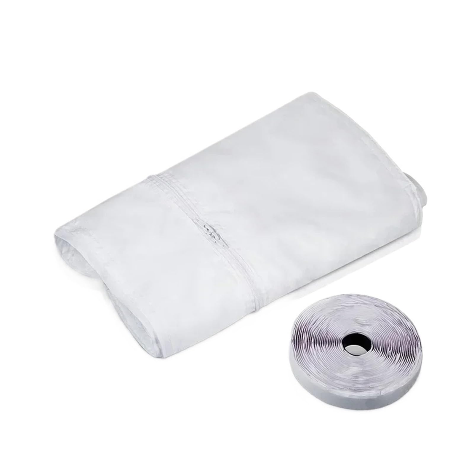 Koesrxnqw One Color Air Lock Window Seal For Portable Conditioner Flexible Cloth Sealing Plate With With Zip And Adhesive Fast All Weather Protection(400Cm)