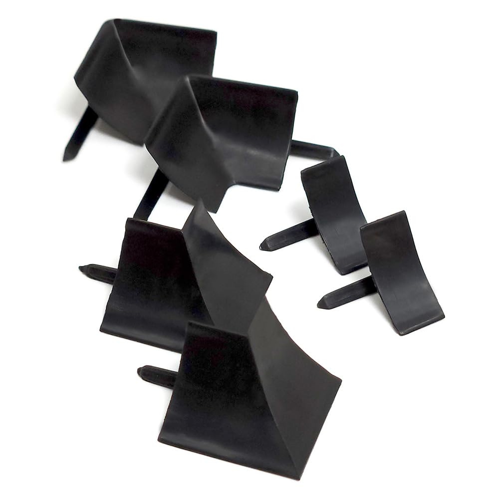 InstaTrim Corner &amp; End Caps - Six Black 1/2" Wide Trim Corner and End Pieces - Finishing Caps for Corners &amp; Exposed Ends - Paintable