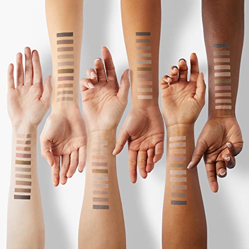 erinde 10 colors eyeshadow palette makeup - matte shimmer glitter brown eye shadow ultra-blendable high pigmented naturing-looking neutral nude eyeshadow palette with professional brush sunset