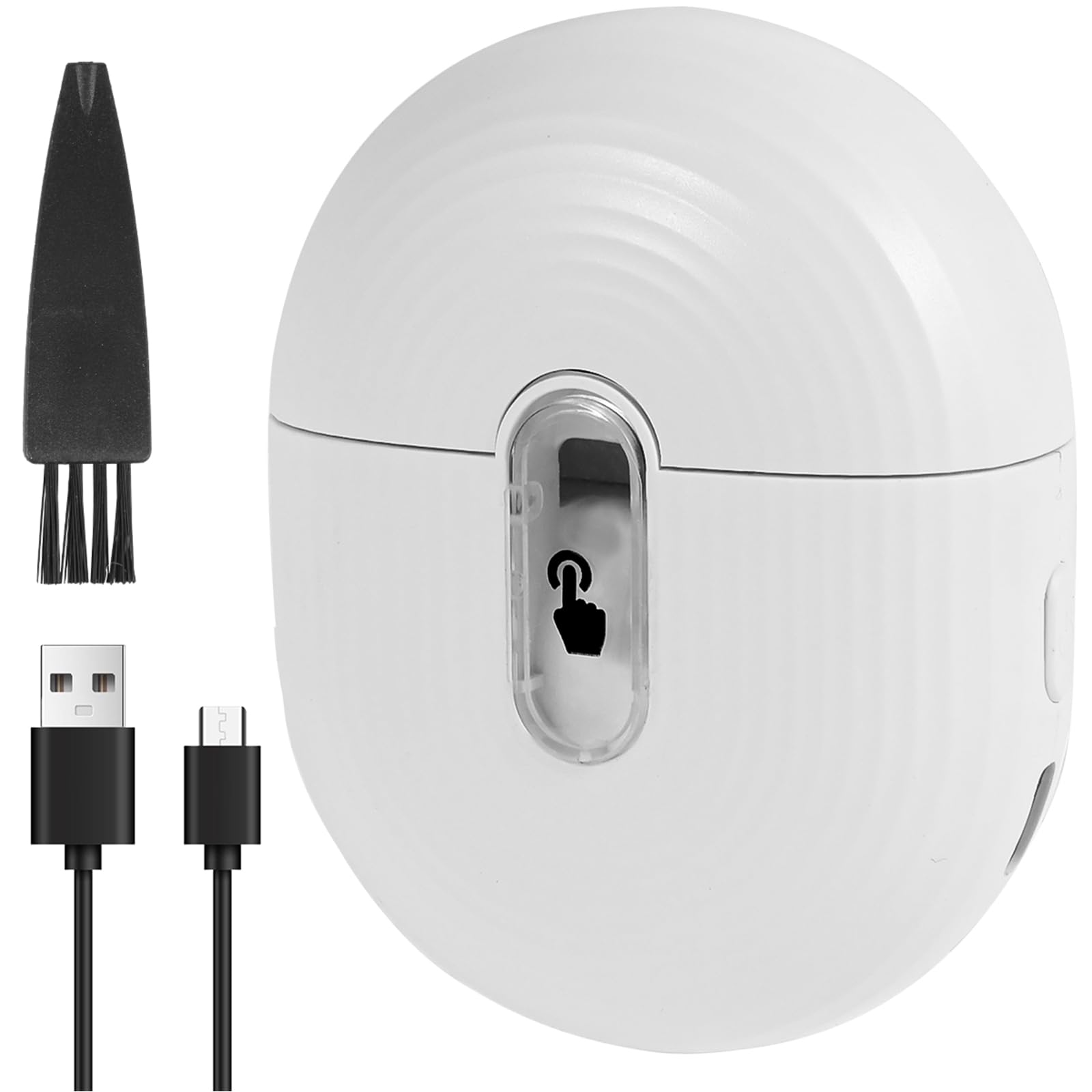 Electric Nail Clipper, Nail Trimmer, USB Fingernail Cutter with Light and 2 Speeds, Electric Nail Sharpener, Rechargeable Nail Cutter Safety Nail Clipper for Baby Kids Adults Seniors (White)