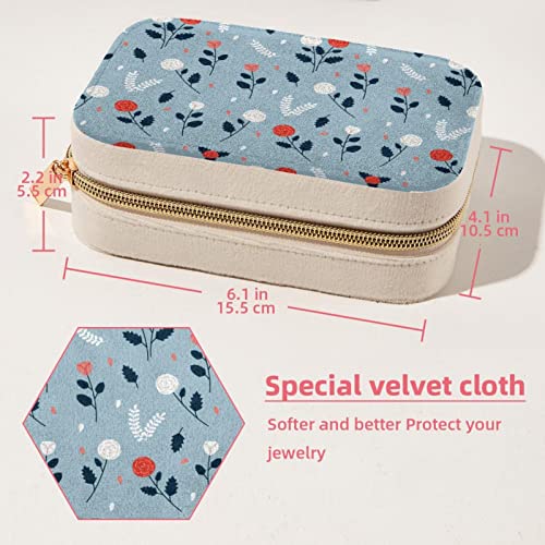 Boîte à bijoux de voyage fleurie pour organiser vos accessoires en week-end