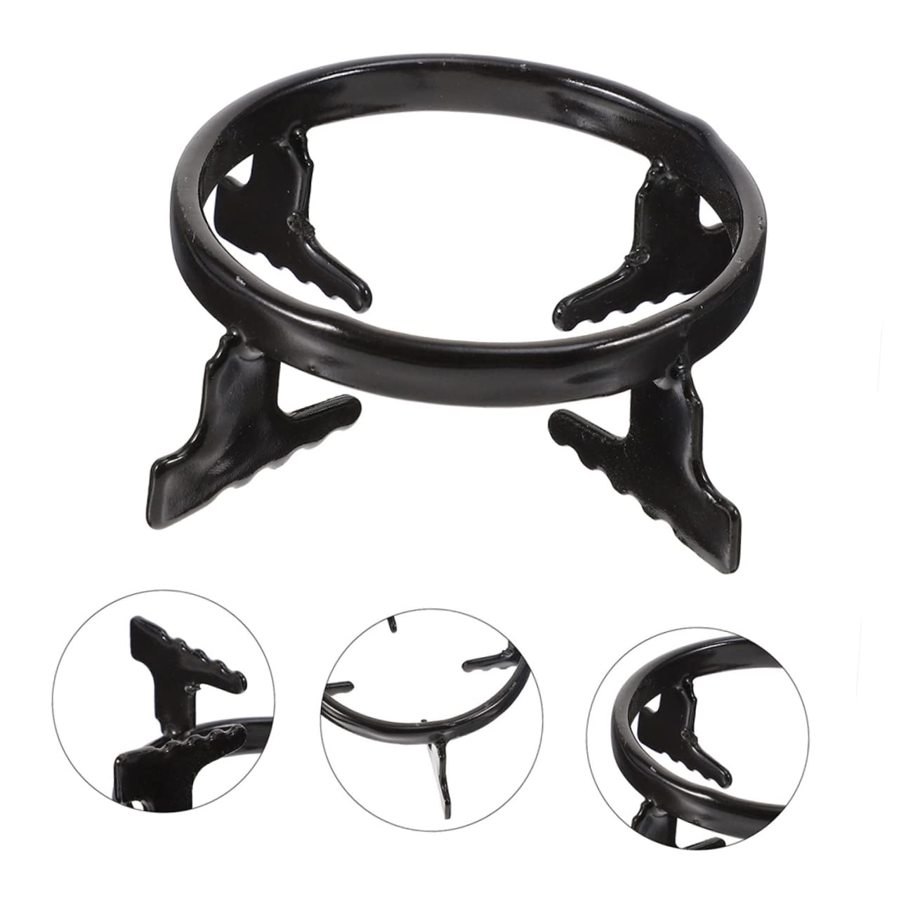 jojofuny Soporte Fácil, Cafetera Gas y Hierro Estufa Negro de para Piezas de Multifuncional de Retirar Paquete de 2 Adecuado para Cocina y Escritorio