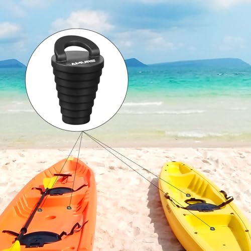 Image of Small Kayak Scupper Plugs Kits Scupper Plug Drain Holes Stopper with Silicone Handle Universal Kayak Plugs for sit on top Scupper Plugs for Kayak Canoe Boat (12Pcs)