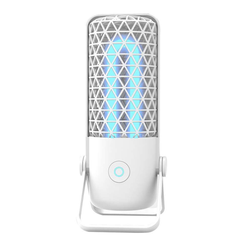 2.5W lámpara UV Esterilizador, portátil recargable ozono UVC la bombilla ultravioleta Hogar Luz de purificación de aire sistema de escritorio Luz Led,Blanco