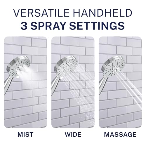 HammerHead Metal Handheld Shower Head High Pressure, 3 Spray Shower Wand by HammerHead Showers - Used condition - Image 4