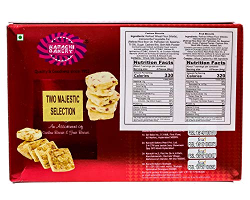 Image of Karachi Bakery Double Delight Fruit Biscuit with Cashew, 400g