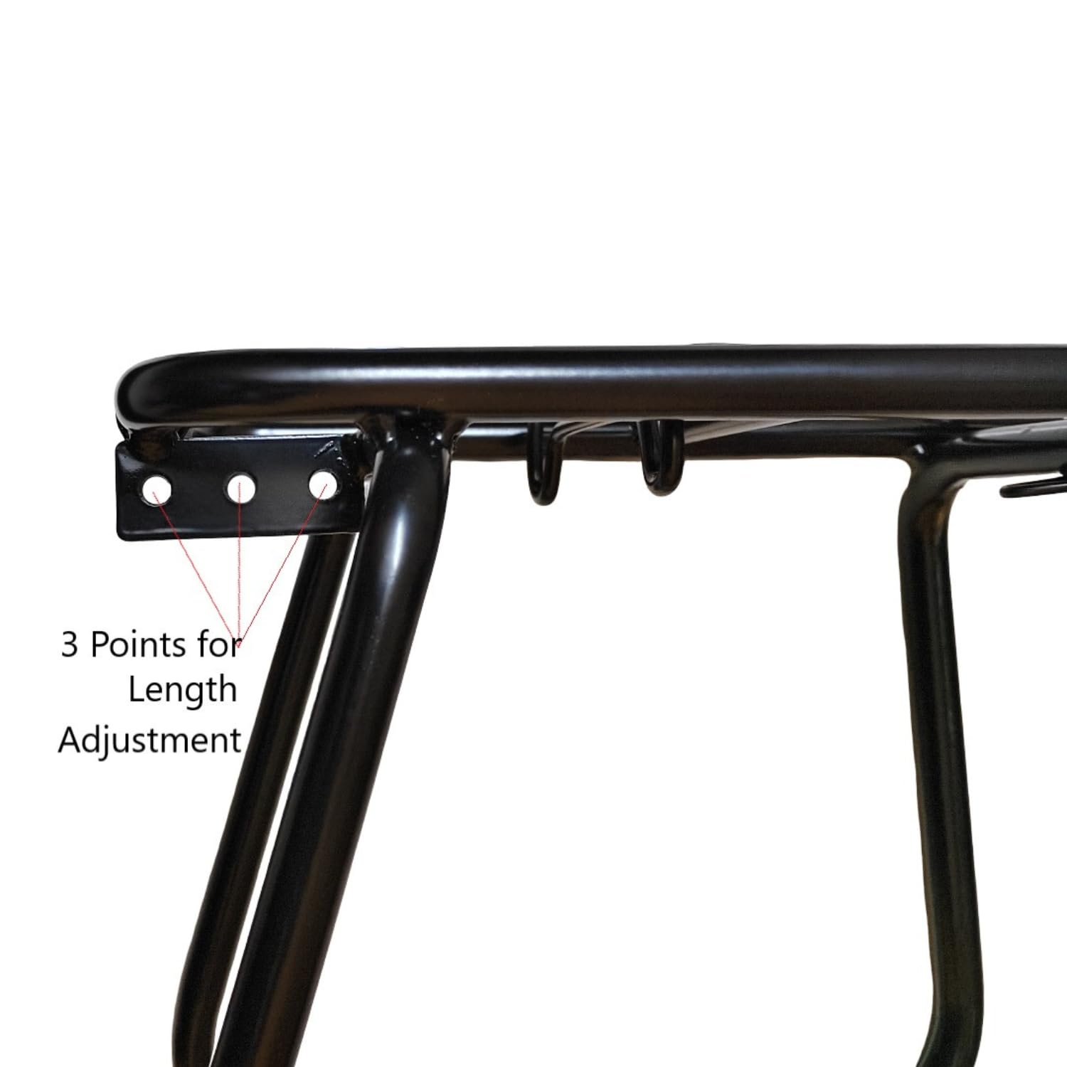Universal Cycle Rear Carrier Metal Bicycle Rack with 190LBS Load Capacity, Adjustable Bike Seat Luggage Rack for 26 to 29 Inch Cycles, Heavy Duty Rear Carrier 4