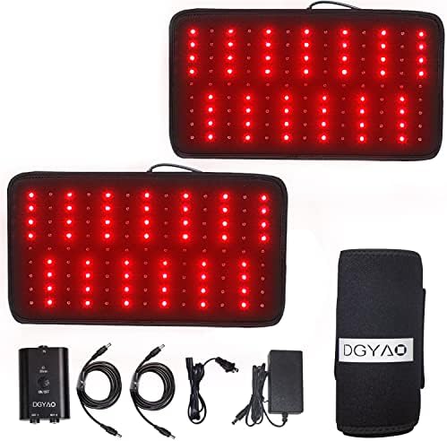 DGXINJUN Infrared Red Light Therapy Device Back Pain Relief FDA Cleared Led Pad Large Flexible Wearable Wrap (Two-Pads)