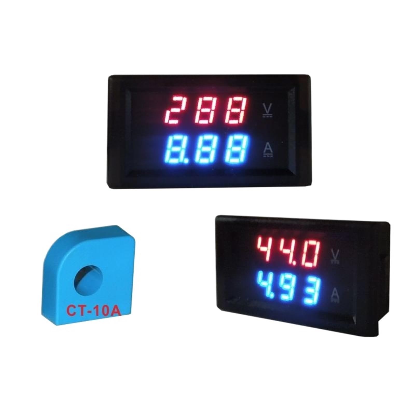 Miernik napięcia i prądu stałego 100 V 10 A z czujnikiem LED, woltomierzem cyfrowym, amperomierzem, miernikiem napięcia, panelem zasilania, zasilaczem DC 4-30 V (DC600V)