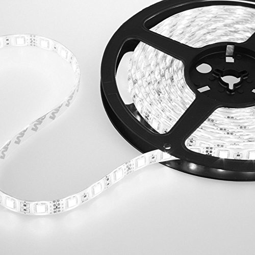 MIFXIN Led Strip Flexible Light 300LEDs 16.4ft Tape Waterproof SMD5050 LED Ribbon Light DIY Christmas Holiday Home Kitchen Bar Indoor Party Decoration (Daylight White)