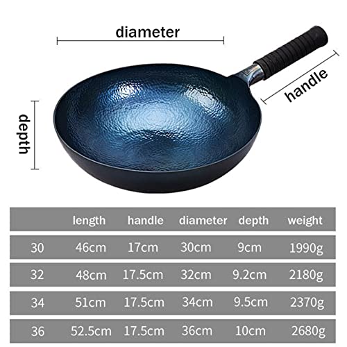Wok de Hierro Fundido 36 cm con Tapa de Madera miniatura 7