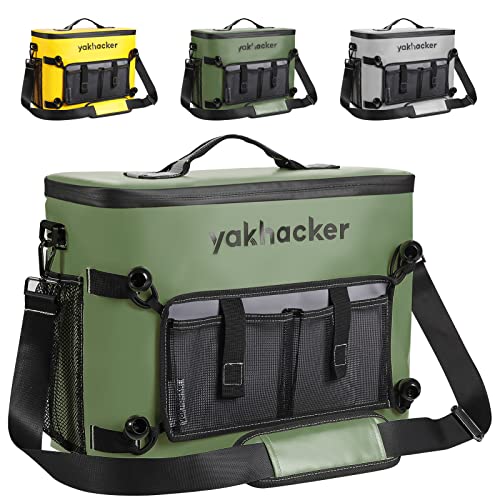 Yakhacker Kayak Cooler, Waterproof Seat Back Cooler For Kayaks With Lawn-Chair Style Seats, Kayak Accessories Cooler Bag, Portable Ice Chest Cooler For Kayaking, Travel, Lunch, Beaches & Trips (Green) #TOP7