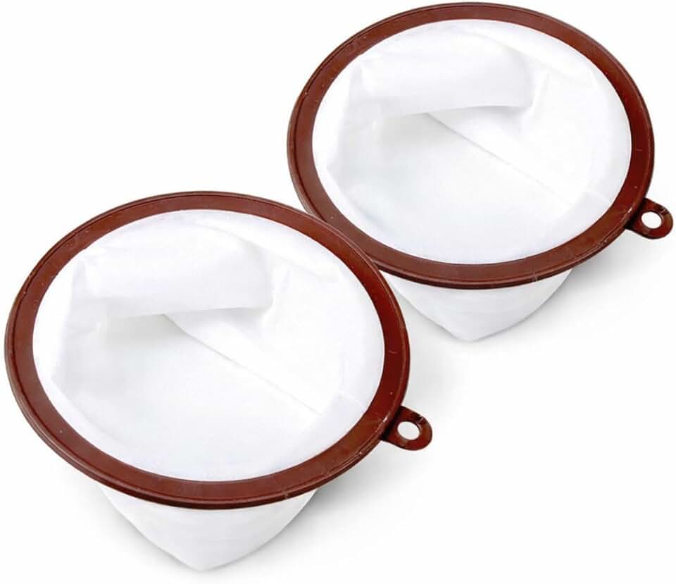 Kit 2 Coador de Café de Pano Reutilizável Nº103 com Aro Marrom Filtro Permanente Lavável Econômico e Ecológico para o dia a dia -Slones