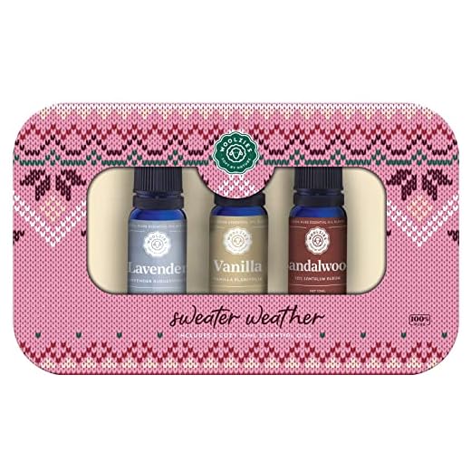 Woolzies 100% Pure & Natural Sweater Weather Essential Oil Set of 3 | Incl. Lavender, Vanilla, & Sandalwood Oils | Great for Relaxing & Soothing | Therapeutic Grade Aromatherapy