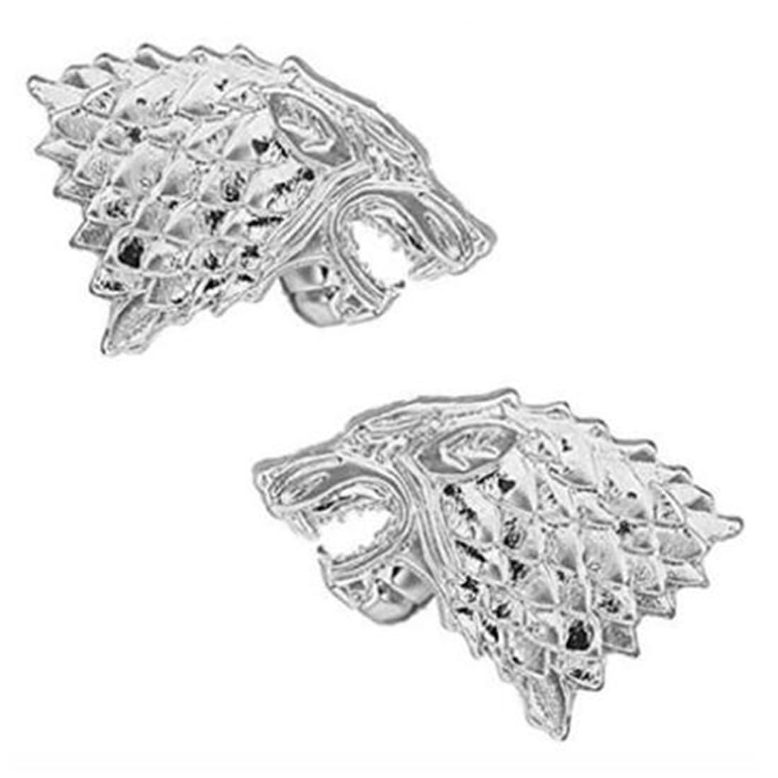 Peora Silver Plated Game of Thrones Stark Direwolf Unique Cufflinks for Men Wedding Business Gift (B07FLBJMLS) Amazon Price History, Amazon Price Tracker