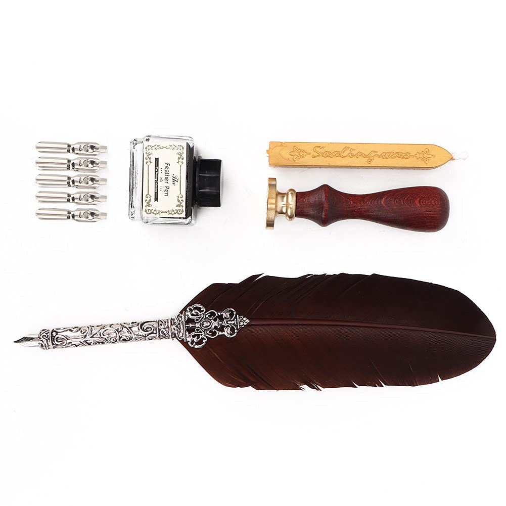 Ensemble de plumes d’écriture idéal comme coffret cadeau de calligraphie rétro