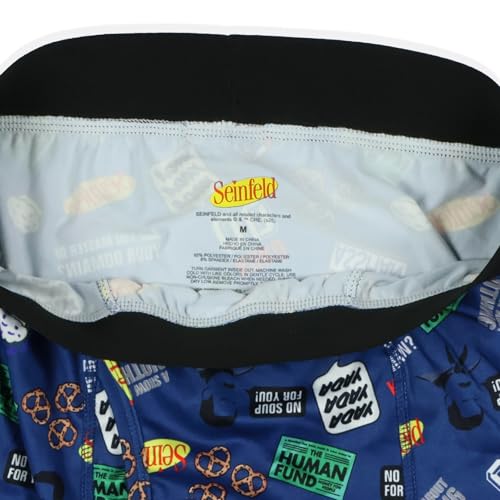 INTIMO Seinfeld Boxer Briefs Men's No Soup for You TV Show Quotes Snug Fit Underwear3