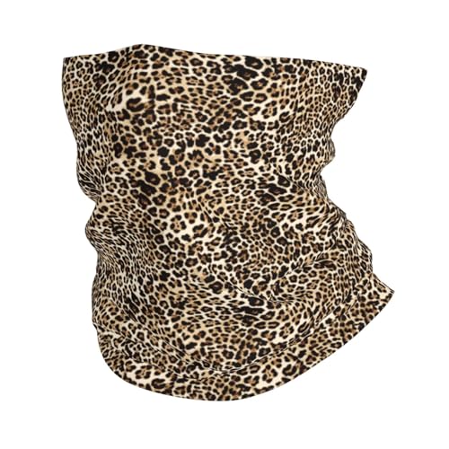 NIUNEW Trendy Leopard Fashion Print Neck Gaiters Face Mask For Men Women Neck Bandanas Scarf For Cycling