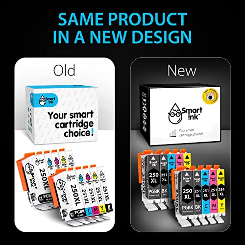 Smart Ink Compatible Ink Cartridge Replacement For Canon Pgi-250Xl Cli-251Xl Pgi 250 Cli 251 Xl To Use With Pixma Mx722 Mx922 Ip7220 Ix6820 Mg5420 Mg5422 Mg5520 Mg5522 (Pgbk & Bk/C/M/Y Combo Pack) #TOP1