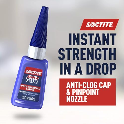 Loctite Super Glue Liquid Professional, Clear Superglue For Plastic, Wood, Metal, Crafts, & Repair, Cyanoacrylate Adhesive Instant Glue, Quick Dry - 0.14 fl oz Bottle, Pack Of 12