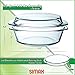 Simax Casserole Dish with Lid, 3.5 Quart Round Glass Casserole Dishes for Oven with Lid and Handles, Baking Dishes for Oven, Covered Bowl for Cooking, Baking, Serving, Microwave, Dishwasher, and Oven Safe Cookware
