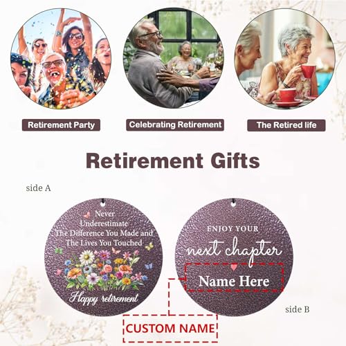 Image of ASTARIN Personalized Retirement Gifts, Retirement Wind Chimes for Women, Retirement Gift for Men, Retirement Gifts for Women 2025, Happy Retirement Gift, 30 inch Wind Chimes for Outside