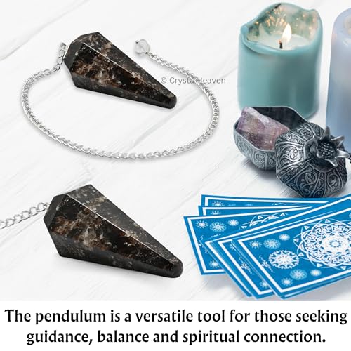 Image of Garnet Pendulum Dowsing Tool - Natural Crystal Pendulum for Spiritual Guidance - Premium Dowser Pendulum for Accurate Divination and Energy Healing - Perfect for Energy Healing and Chakra Balancing - Handcrafted with Precision and Elegance