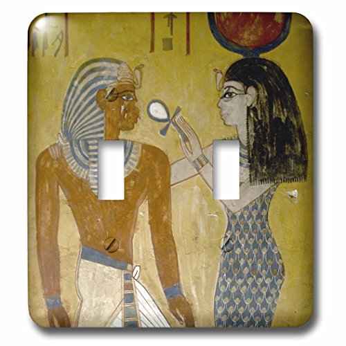 Double interrupteur à bascule 3dRose lsp_82989_2 Egypte Pharaon pour plaque murale décorative - 3