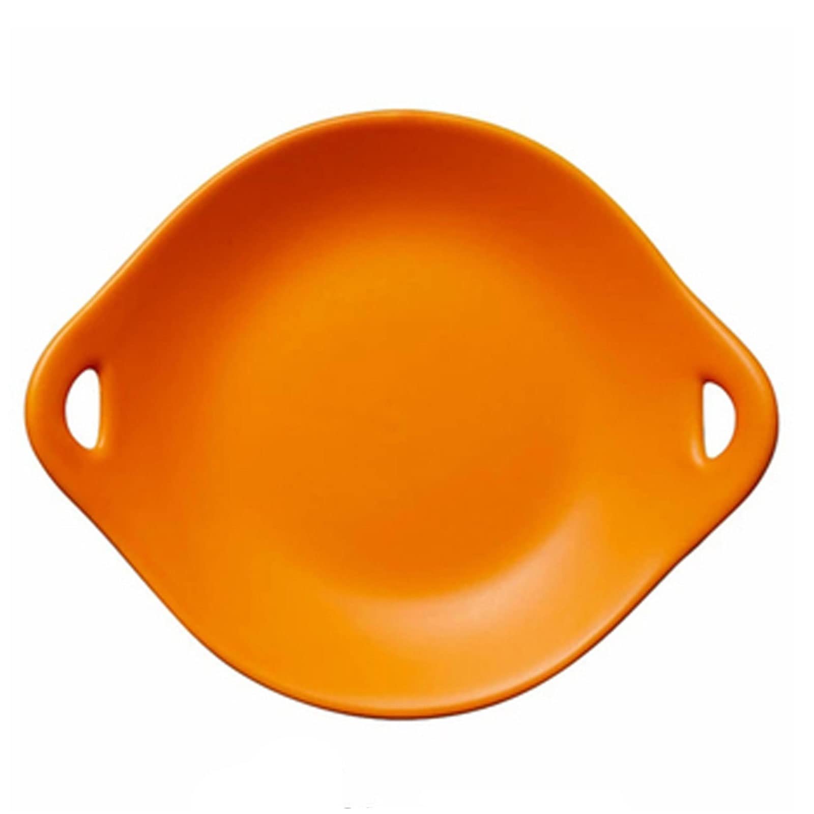 Fuente de Horno Plato for hornear de cerámica, Utensilios for hornear de cerámica con fondo plano de doble oreja, Bandeja for hornear de color redondo, Bandeja especial for hornear horno microondas Va