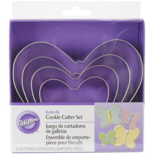 Wilton Nesting Metal Cookie Cutter Set, Butterfly, 4-Pack