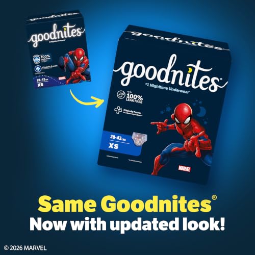 Goodnites Boys' Nighttime Bedwetting Underwear, Size Extra Small (28-43 lbs), 44 Ct (2 Packs of 22), Packaging May Vary - image 3