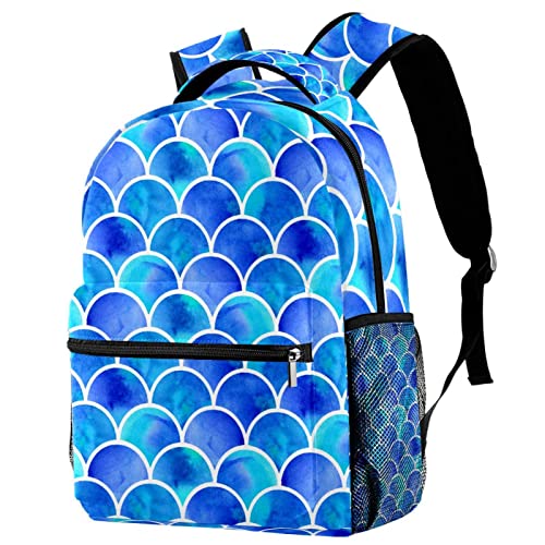 Sac à dos voyage sirène bleu avec porte-bouteille isotherme intégré