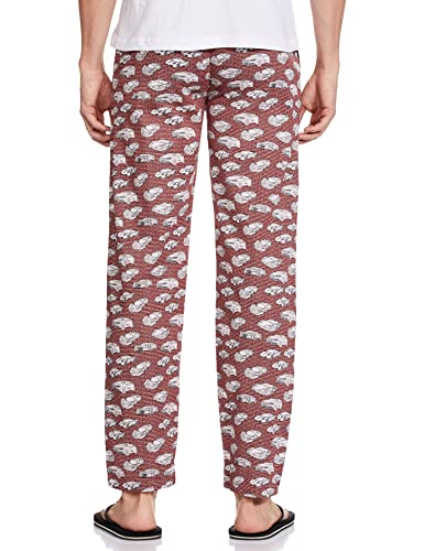 Image of The Indian Garage Co MenMid Rise Slim Fit Abstract Print Casual Lounge Pants