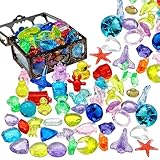 Matériaux de Qualité Supérieure: Nos pierre precieuse enfant sont fabriqués en acrylique pur et transparent de haute qualité. Ils arborent des couleurs éclatantes, sont résistants aux chocs et à la décoloration, et sont robustes et résistants à l'usure, réduisant ainsi les risques de blessure pendant le jeu. Ces diamant tresor enfant sont écologiques, sûrs, non toxiques et inodores. D'un poids modéré, ils coulent rapidement au fond de l'eau, stimulant l'intérêt des enfants pour le jeu