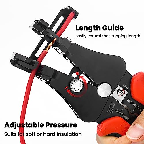 Kaiweets Automatic Wire Stripper/Wire Cutter, 3 In 1 Adjustable Wire Stripper Tool For 8-18 Awg Solid And Stranded Electrical Wire | 10-22 Awg Wire Crimping Tool #TOP5